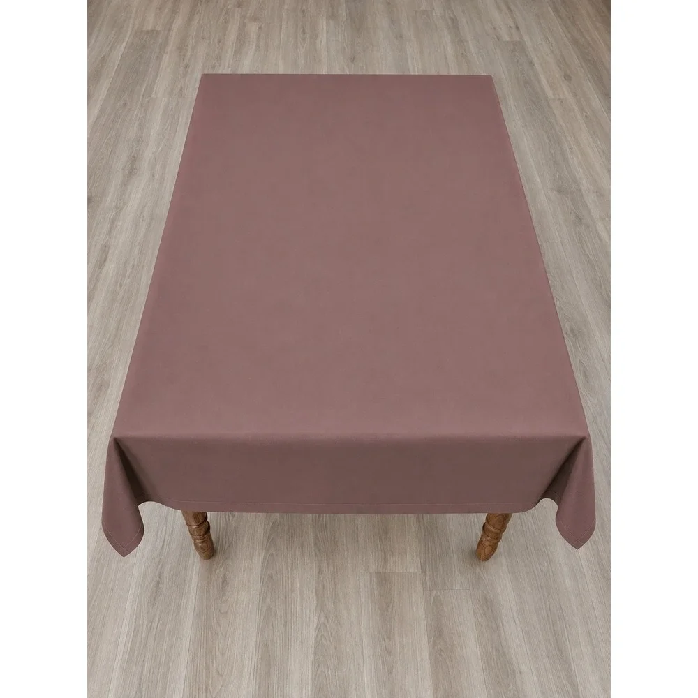 Solid Brown Round Tablecloth Muted Dining Room Decor approx 90